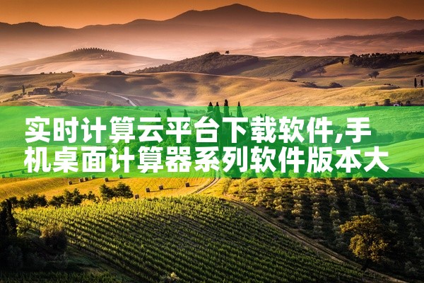 实时计算云平台下载软件